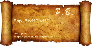 Pap Brúnó névjegykártya